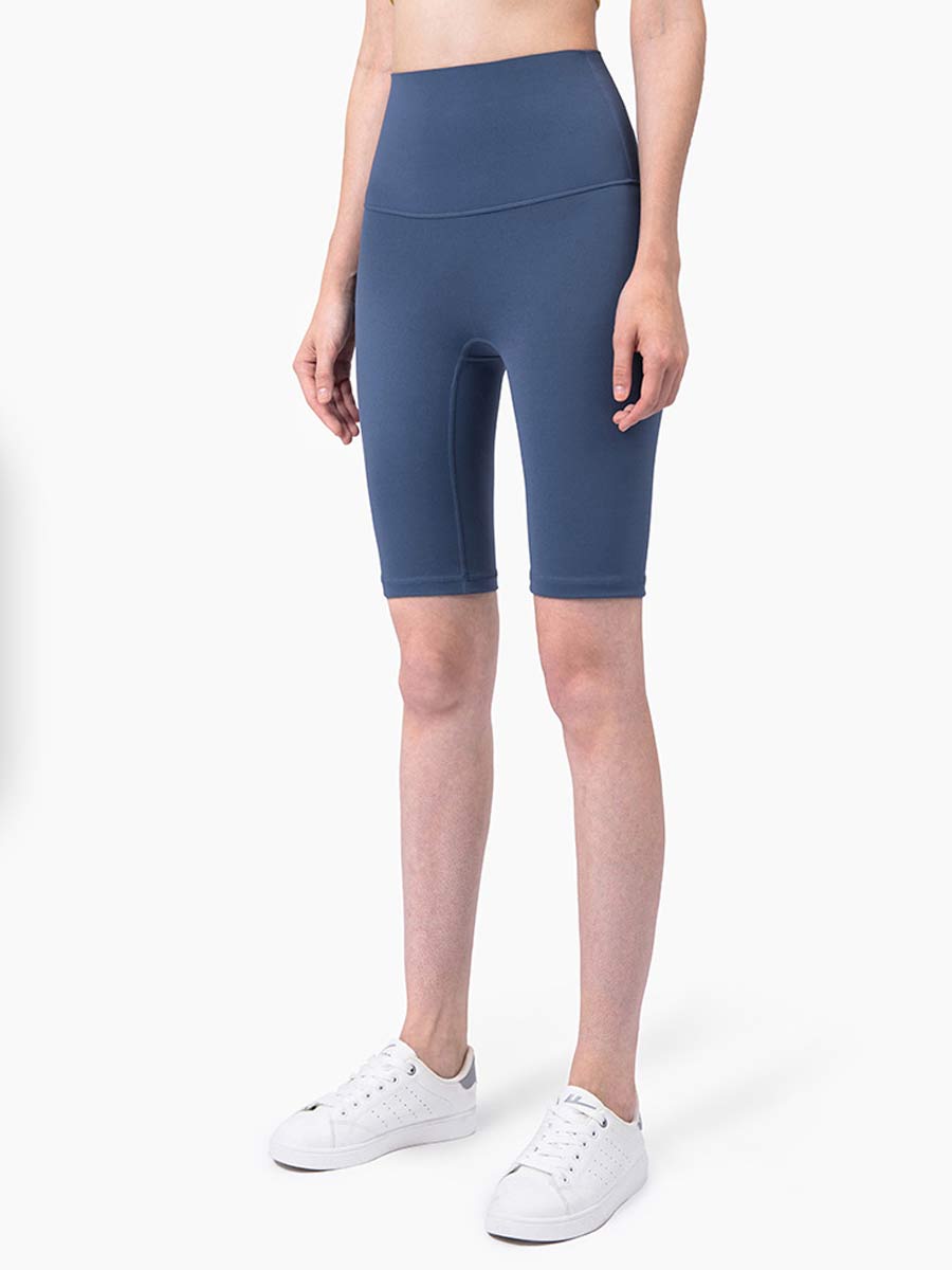 High Waist Light- Medium Compression Biker Shorts