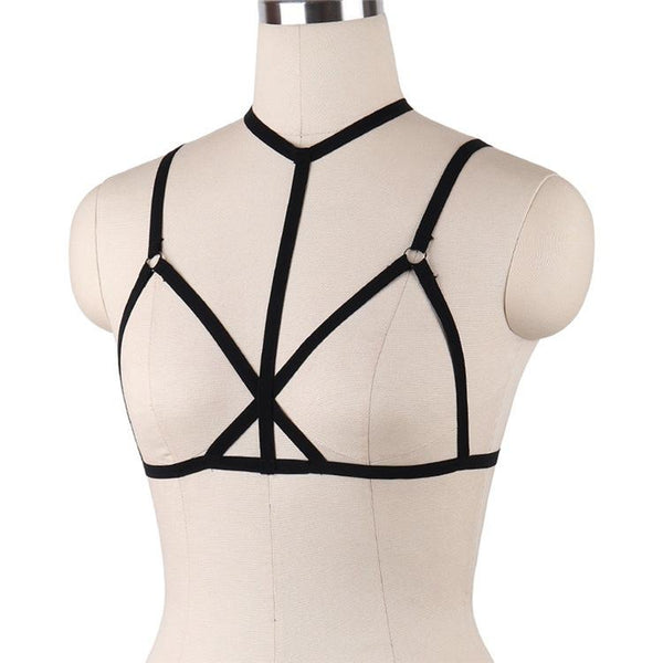 Mnycxen Sexy Women Hollow Out Elastic Cage Bra Bandage Strappy