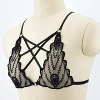 Sexy Bandage Lace Bra Women's Underwear Erotic Hollow Out Lingerie Crop Tops Sexy Lingerie Bra