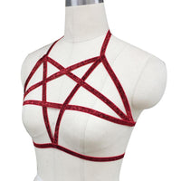 Red Women Underwear Sexy Lingerie Bralette Hollow Out Strappy Bra Cross Bandage Push Corset Tops Ladies Sexy Bra 2021