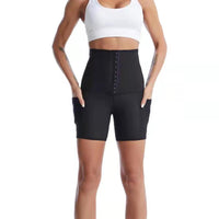 Fajas Wholesale Black Knee Length Tummy Control Waist Trainer Shorts Slimming Tummy