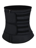 Fajas Wholesale Black 7 Steel Bones Waist Cincher with Double Belts