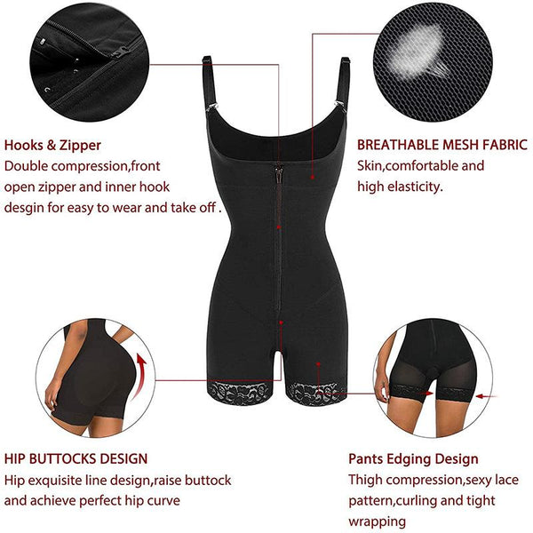 Men′ S Shapewear Open Crotch Slimming Breathable Compression Full