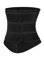 Fajas Wholesale Black Three-Belt Neoprene Sauna Waist Trainer