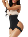 Fajas Wholesale Black High Waist Butt Lifter With 2 Side Straps Abdominal Control